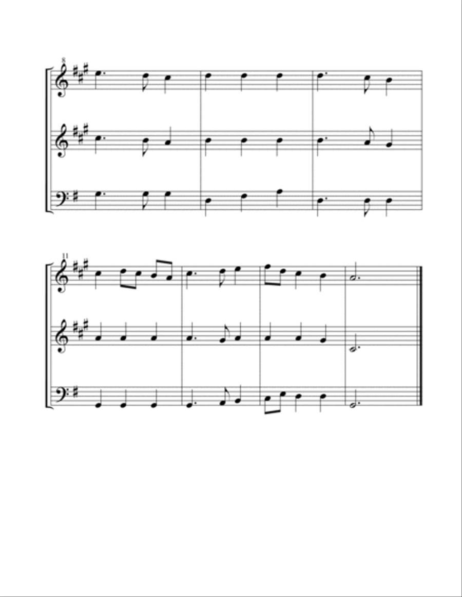 Patriotic Hymns For Brass Trio - 2 Trumpets and Trombone Brass Duet scores gallery preview page 2