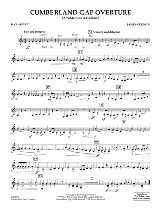 Cumberland Gap Overture (A Wilderness Adventure) - Bb Clarinet 2