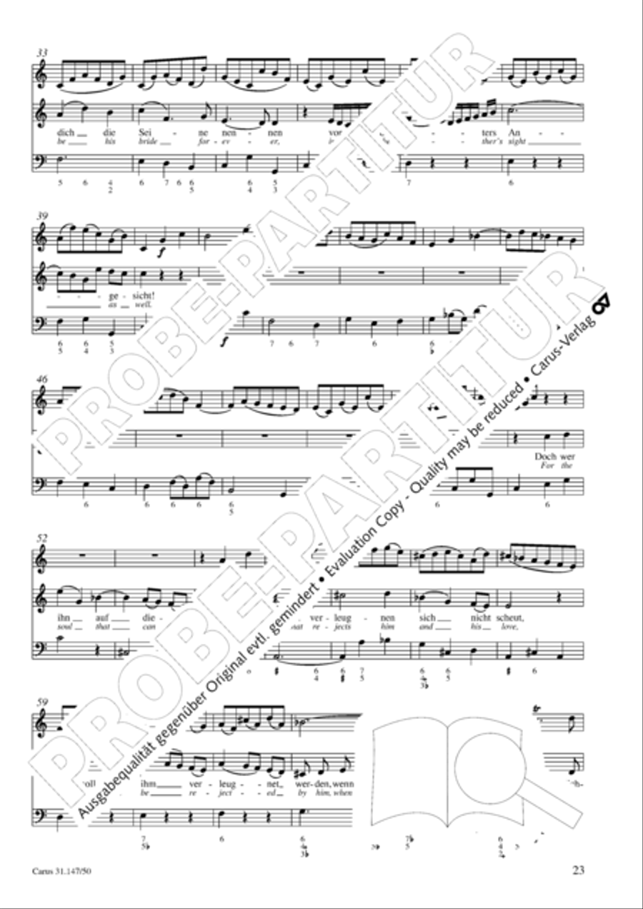 Heart and mouth and thought and action (Herz und Mund und Tat und Leben) (Herz und Mund und Tat und Leben) 4-Part scores gallery preview page 24