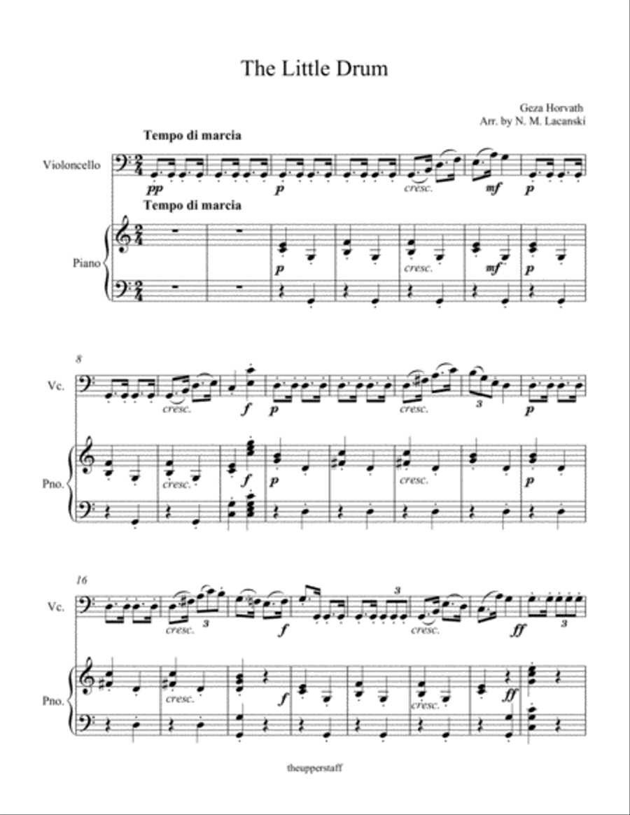 The Little Drum Piano scores gallery preview page 1