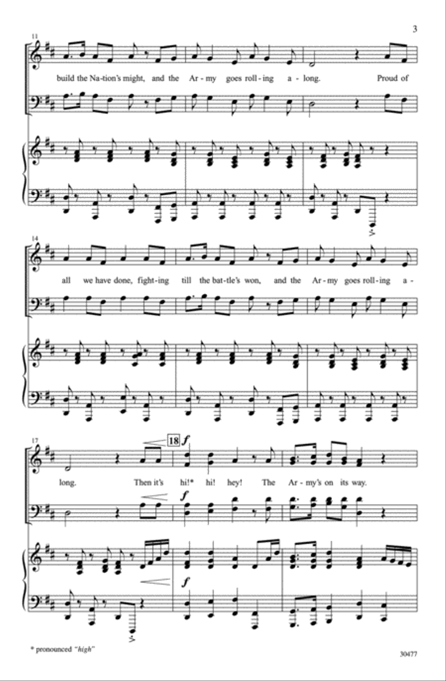 A Tribute to the Armed Services (A Medley) 4-Part scores gallery preview page 3