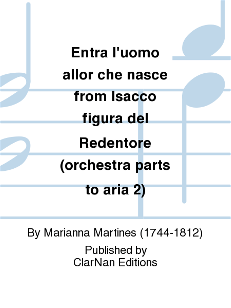 Entra l'uomo allor che nasce from Isacco figura del Redentore (orchestra parts to aria 2) Orchestra scores gallery preview page 1