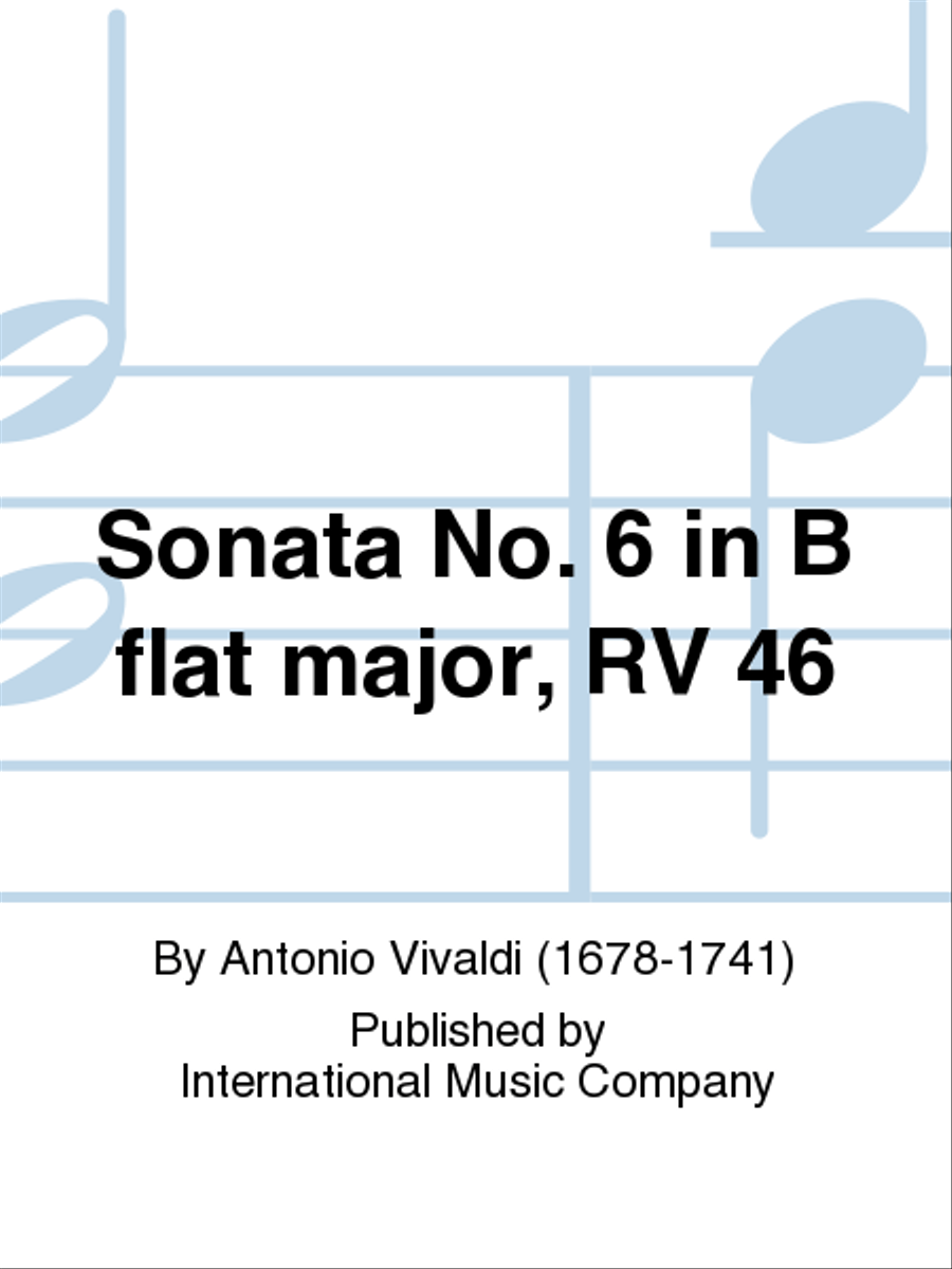 Sonata No. 6 In B Flat Major, Rv 46 Bassoon Solo scores gallery preview page 1