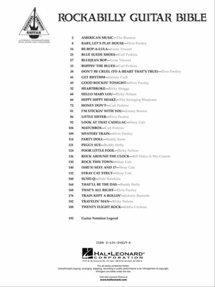 Rockabilly Guitar Bible Guitar Tablature scores gallery preview page 3