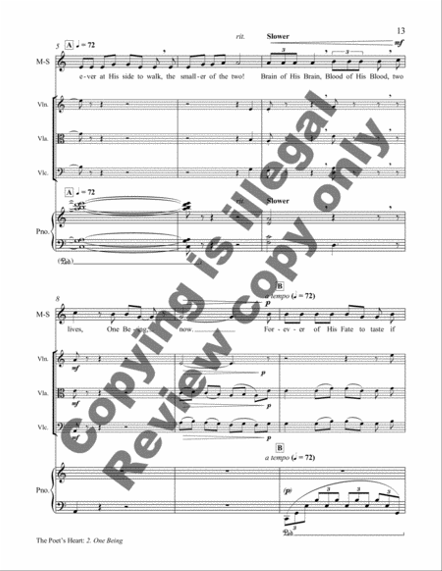 The Poet's Heart Piano Quartet scores gallery preview page 6