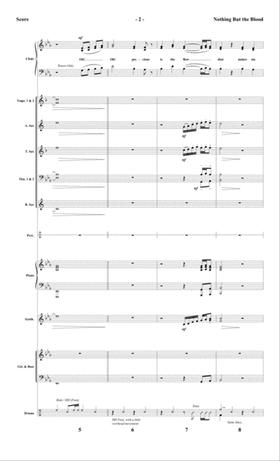Nothing But the Blood - Instrumental Ensemble Score and Parts Choir scores gallery preview page 4