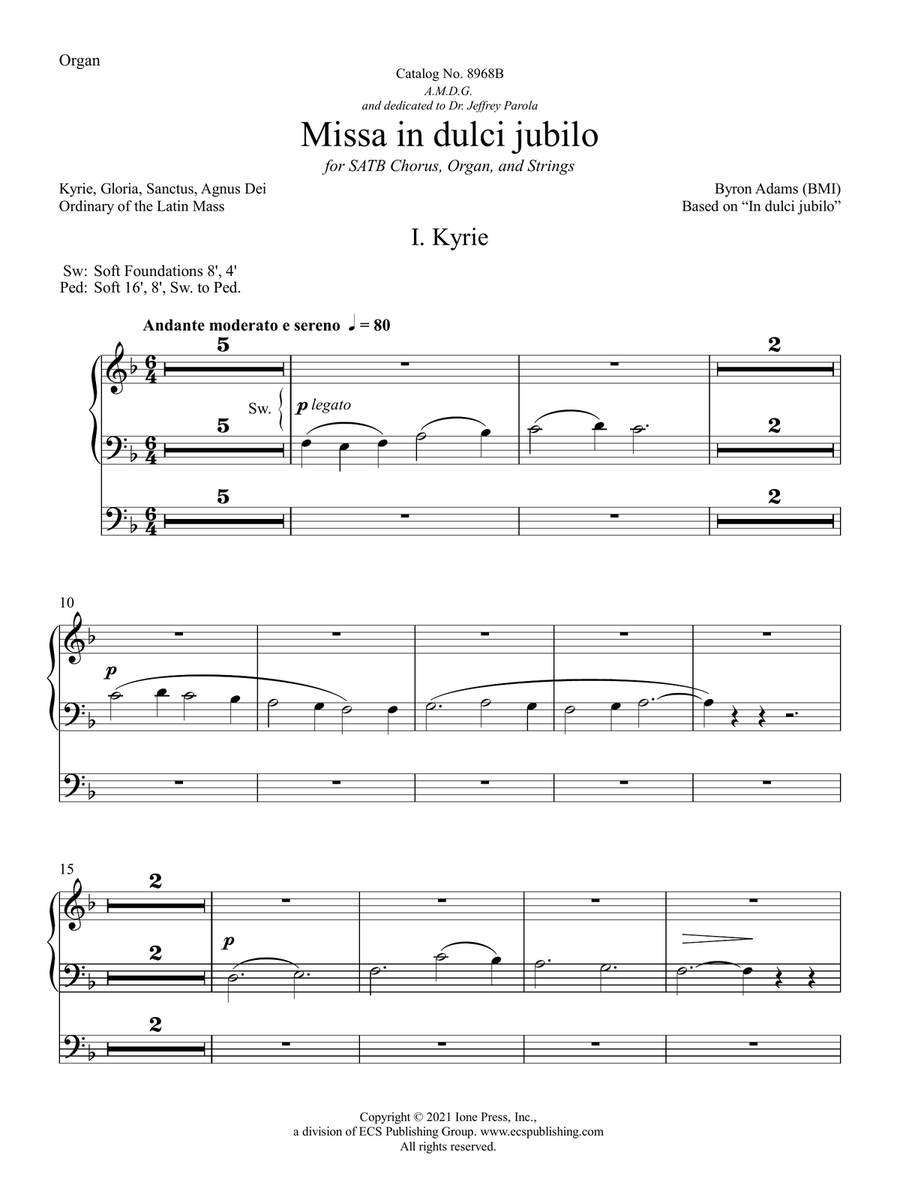 Missa in dulci jubilo Choir scores gallery preview page 1