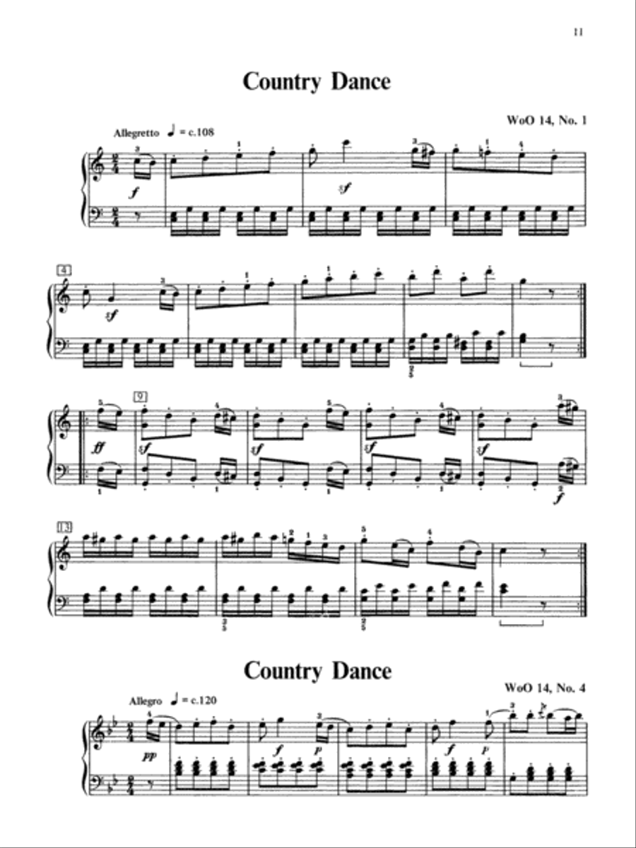 Beethoven -- Dances of Beethoven Piano Solo scores gallery preview page 8
