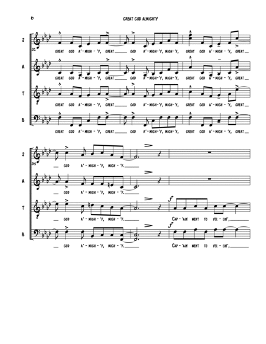 Great God Almighty (arr. Stacey V. Gibbs) 4-Part scores gallery preview page 6
