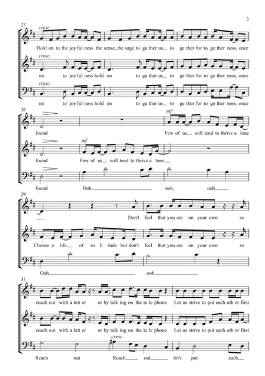 Togetherness Togetherness 3-Part scores gallery preview page 3