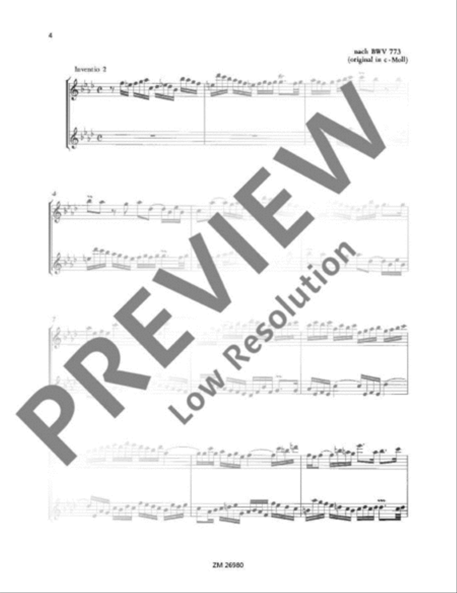 15 Two-Part Inventions Flute Duet scores gallery preview page 5