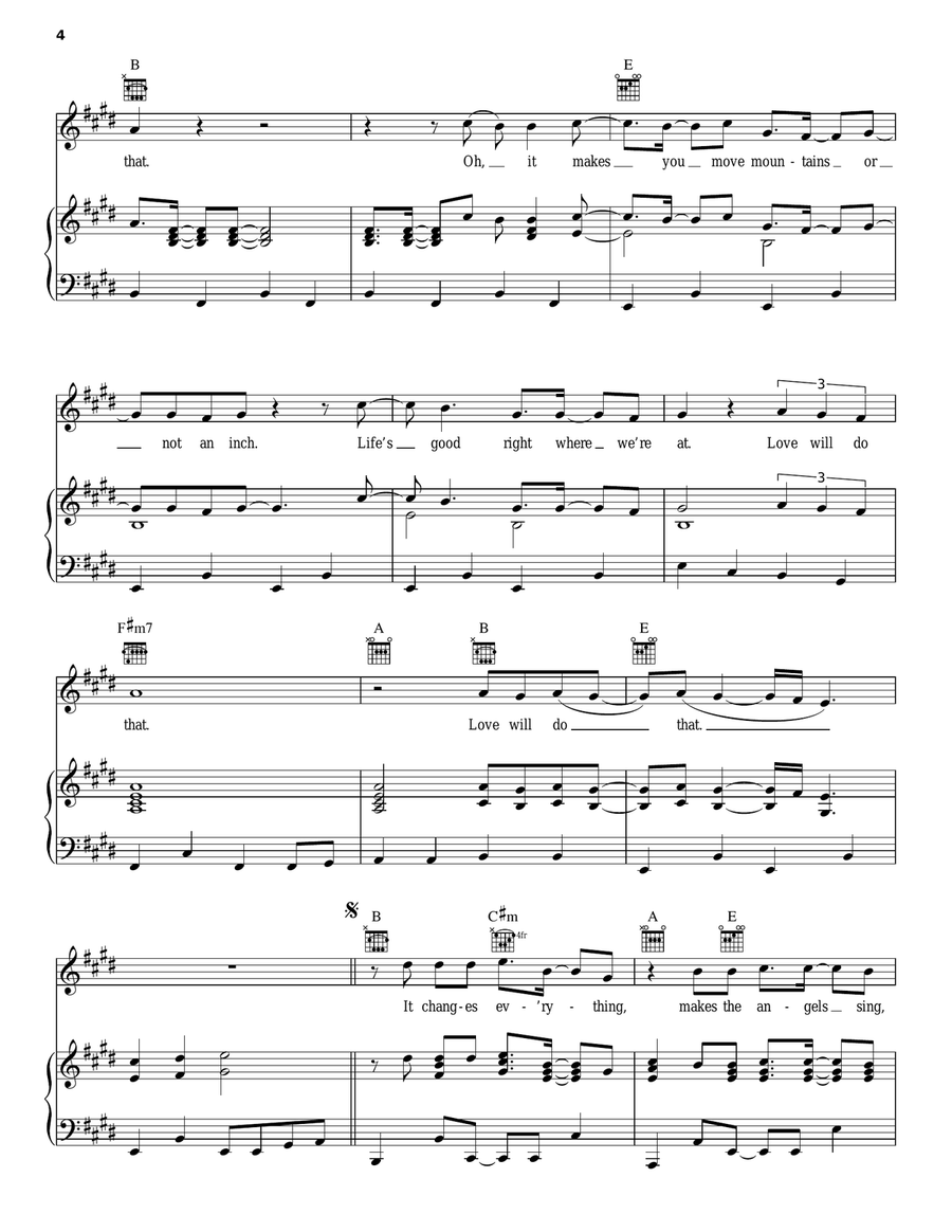 Love Will Do That Love Will Do That Piano, Vocal, Guitar scores gallery preview page 4