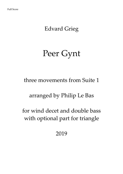 Peer Gynt (for Wind Decet & Double Bass) image number null