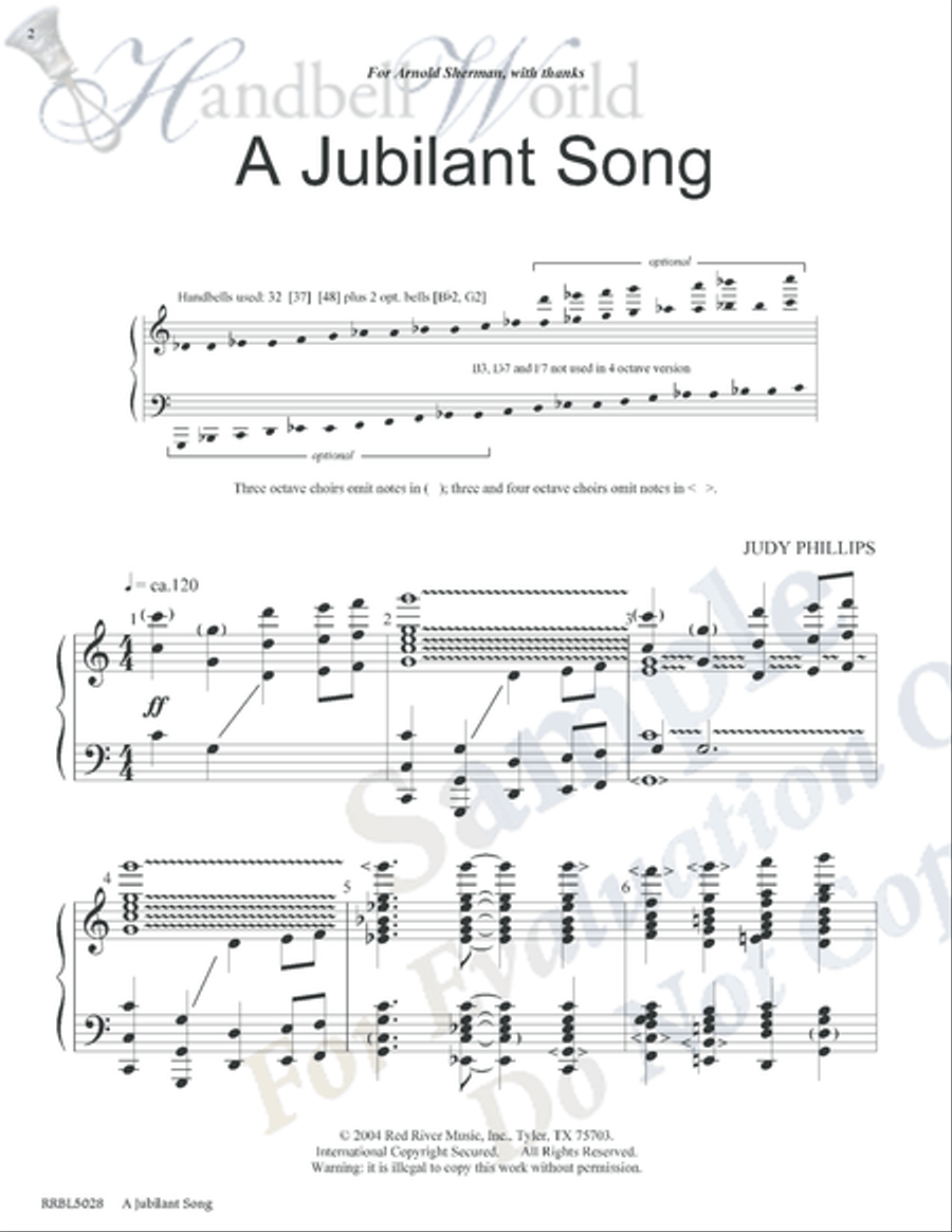 Jubilant Song 5-Octaves scores gallery preview page 2