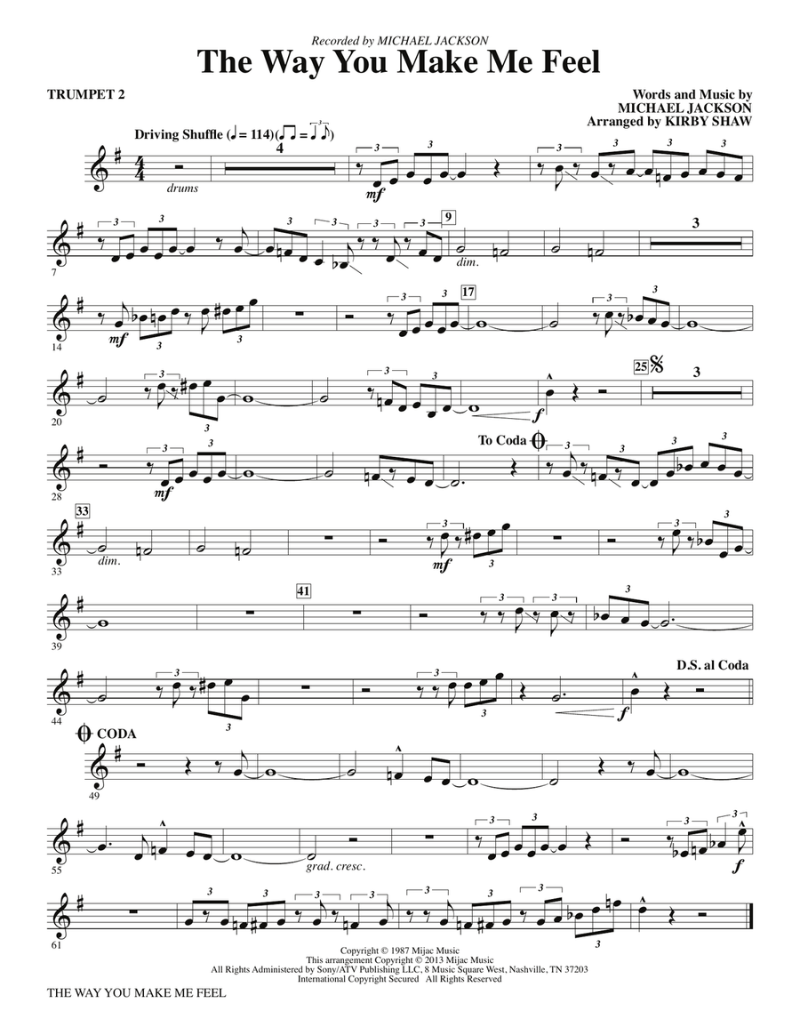 The Way You Make Me Feel - Bb Trumpet 2