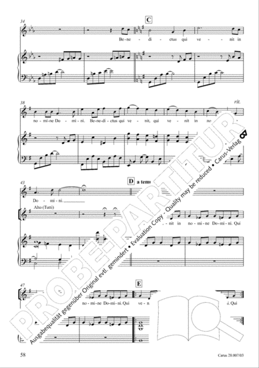 Missa latina 4-Part scores gallery preview page 59