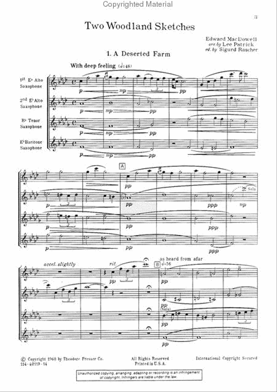 Two Woodland Sketches Chamber Music scores gallery preview page 2