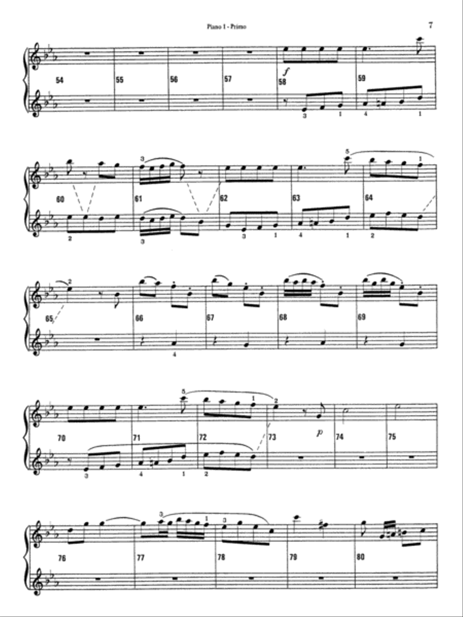 Wind Serenade - Piano Quartet (2 Pianos, 8 Hands) Cello scores gallery preview page 6