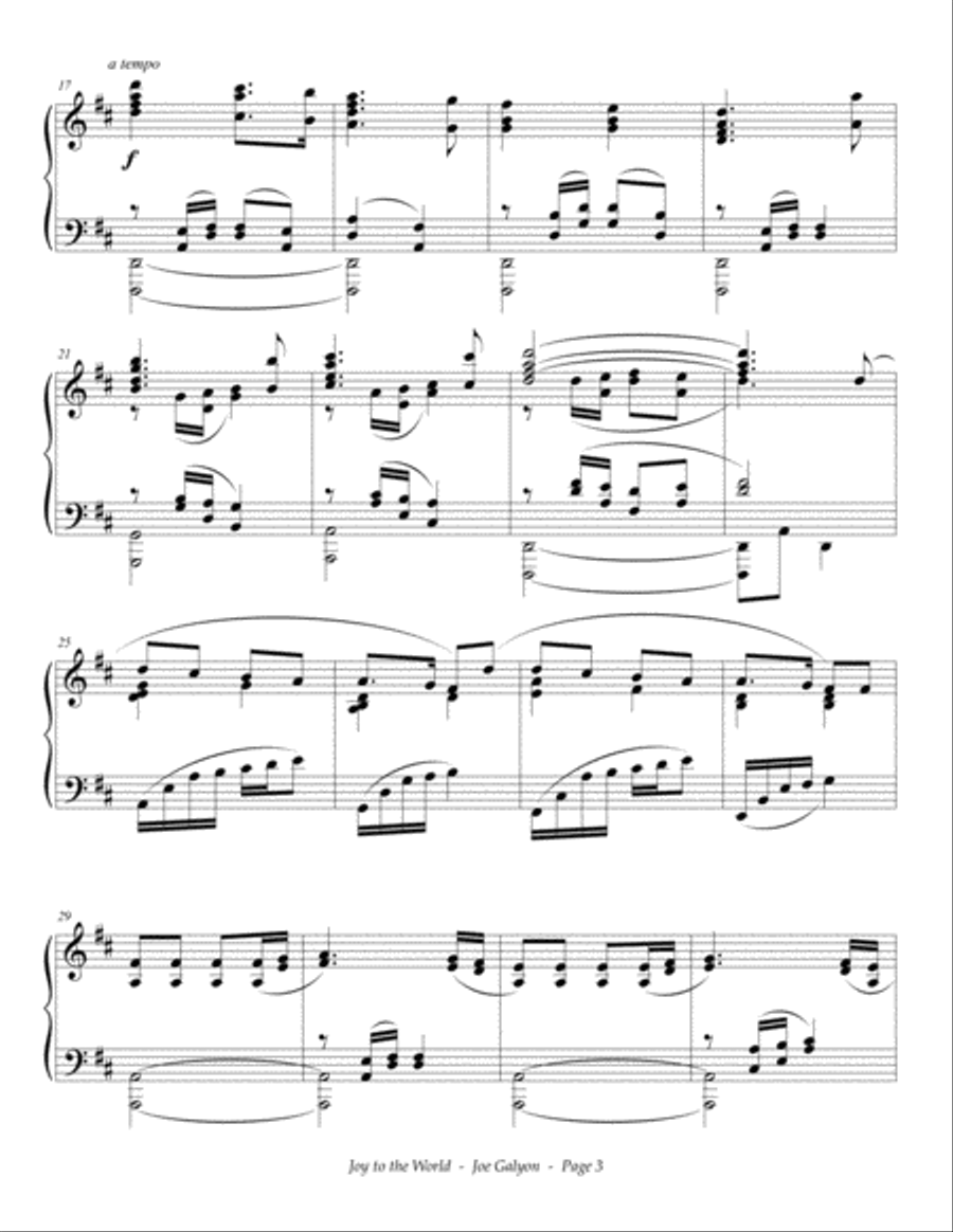Joy to the World Joy to the World Piano Solo scores gallery preview page 3