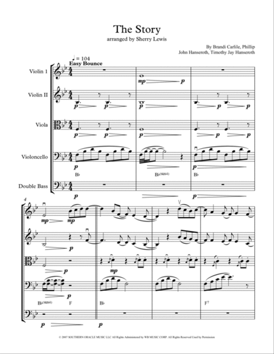 The Story String Quintet scores gallery preview page 3