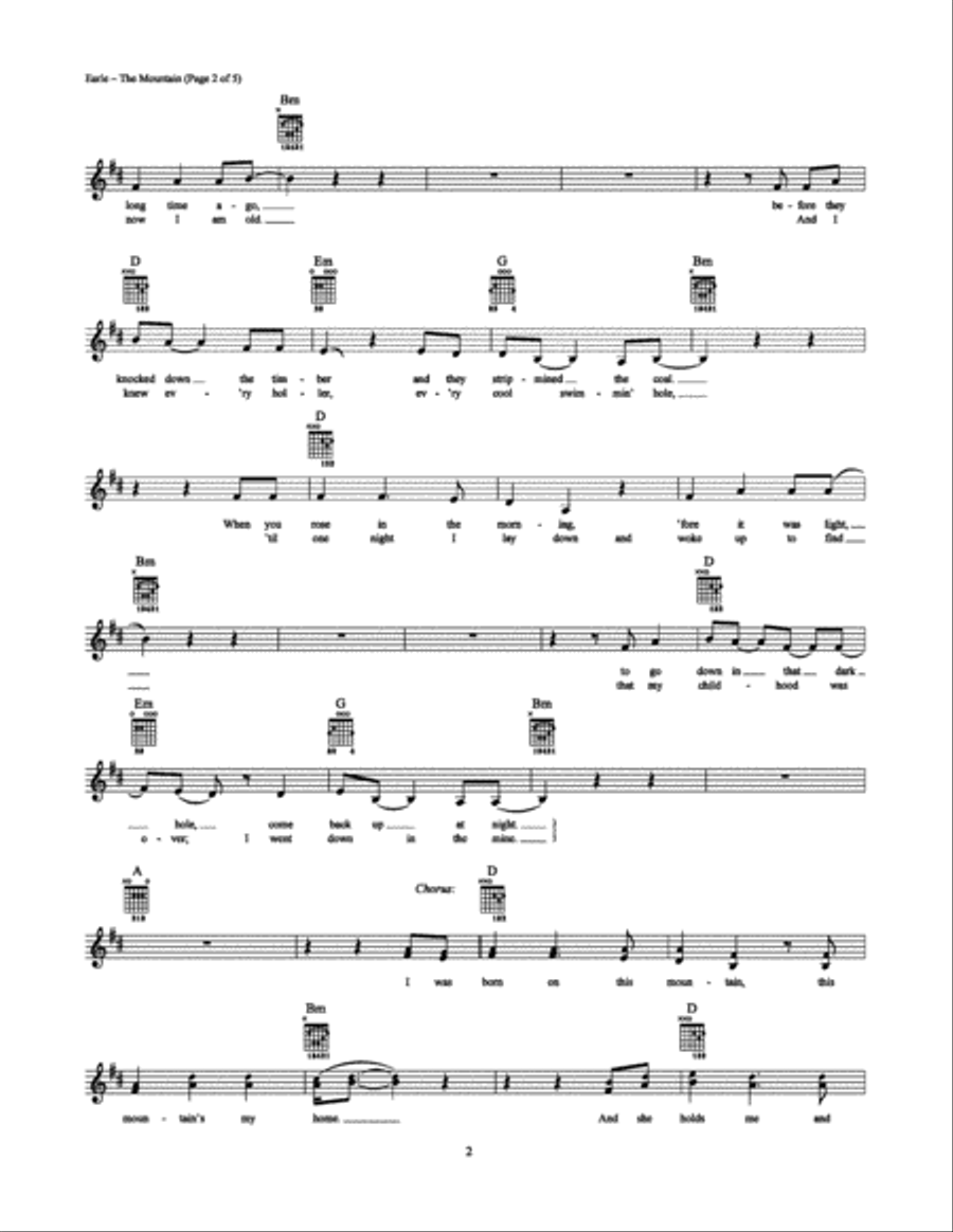 The Mountain The Mountain Electric Guitar scores gallery preview page 2