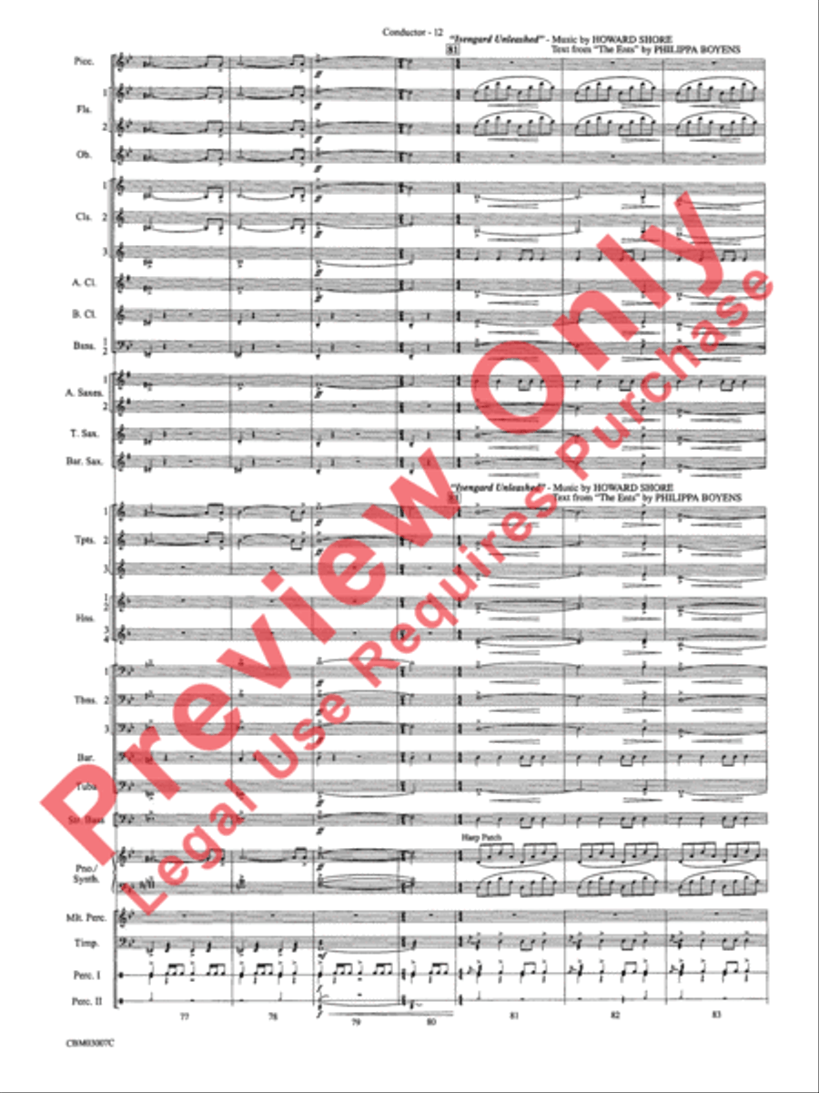 The Lord of the Rings: The Two Towers, Symphonic Suite from Concert Band scores gallery preview page 15
