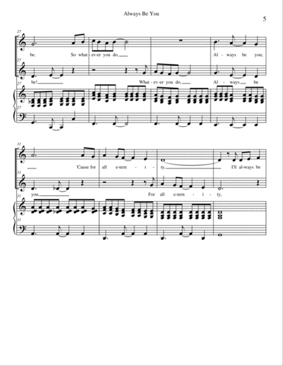 Always Be You 2-Part scores gallery preview page 5