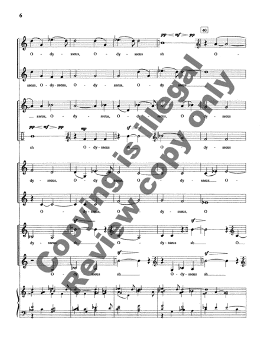 Odysseus and the Sirens Women's Choir scores gallery preview page 6
