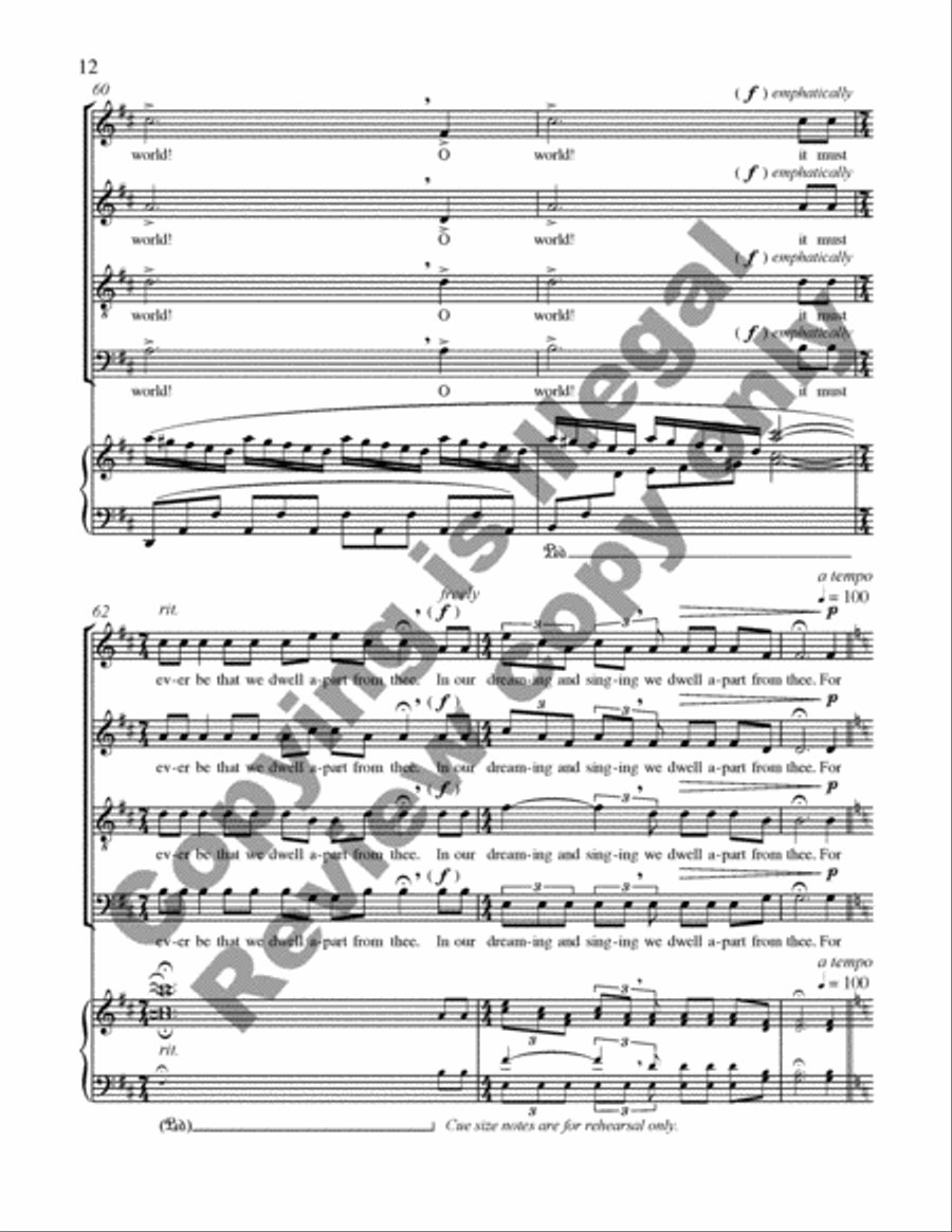 The Dreamers of Dreams 4-Part scores gallery preview page 13