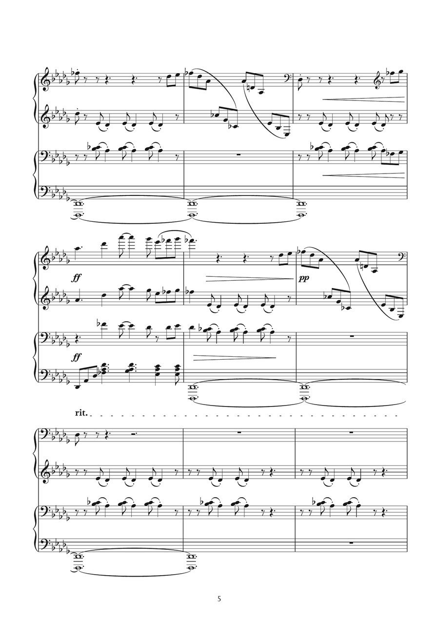 Eryri Piano Duet scores gallery preview page 5