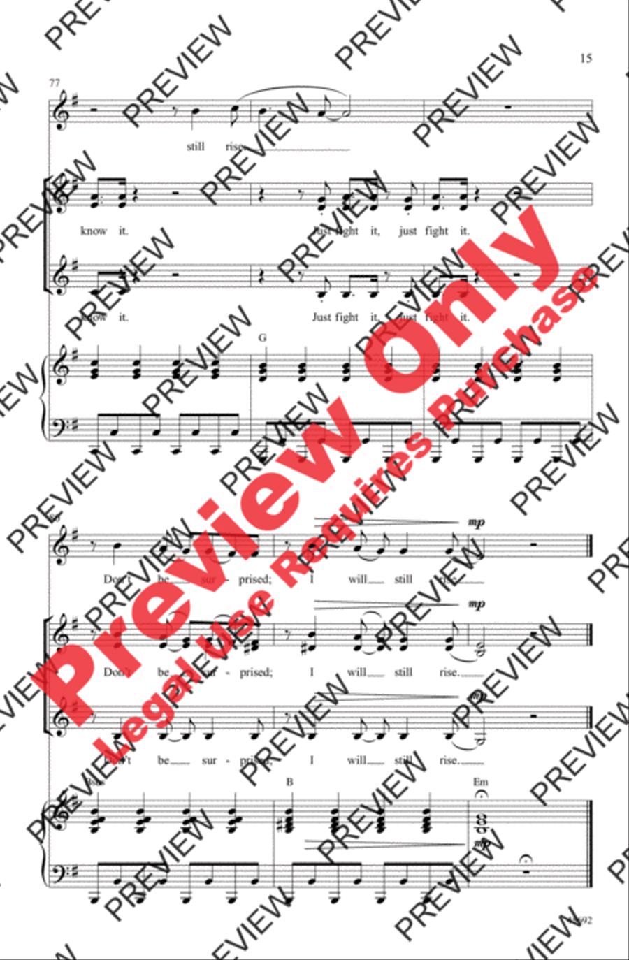 Rise Rise Women's Choir scores gallery preview page 14