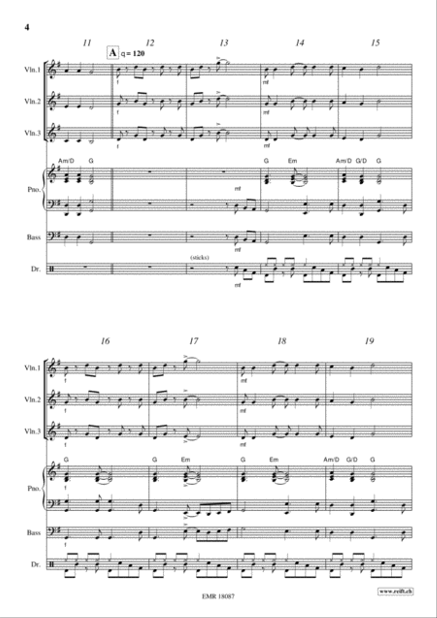 Banana Boat Song Violin scores gallery preview page 4