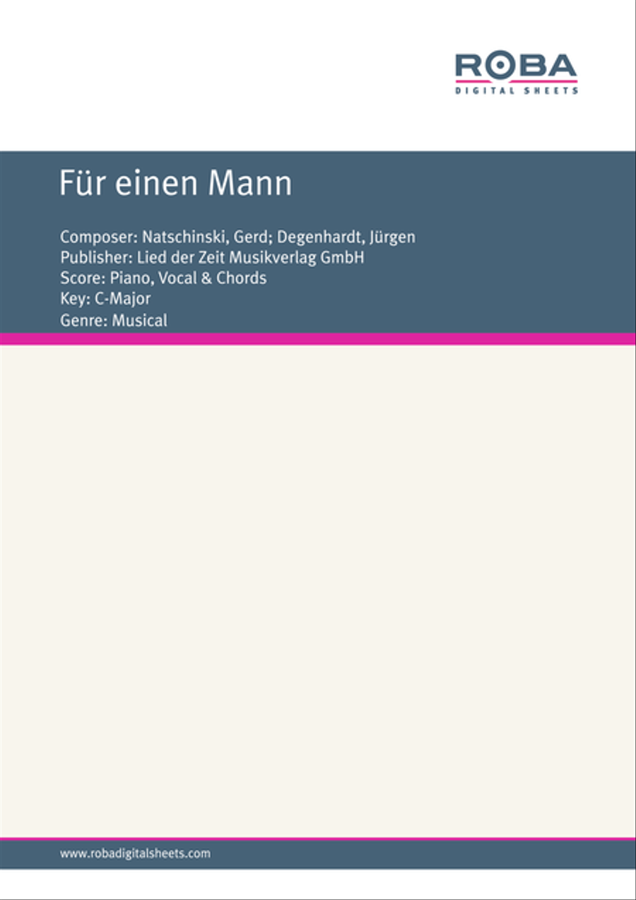 Fur einen Mann Voice scores gallery preview page 1