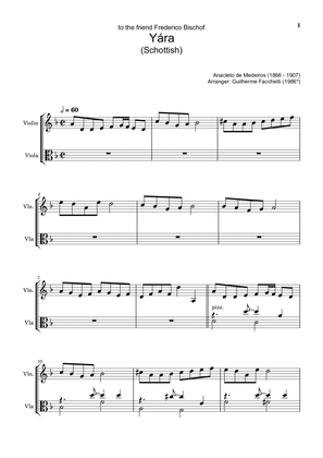 Anacleto de Medeiros - Yára. Arrangement for Violin and Viola. Complete Score and Separated Parts