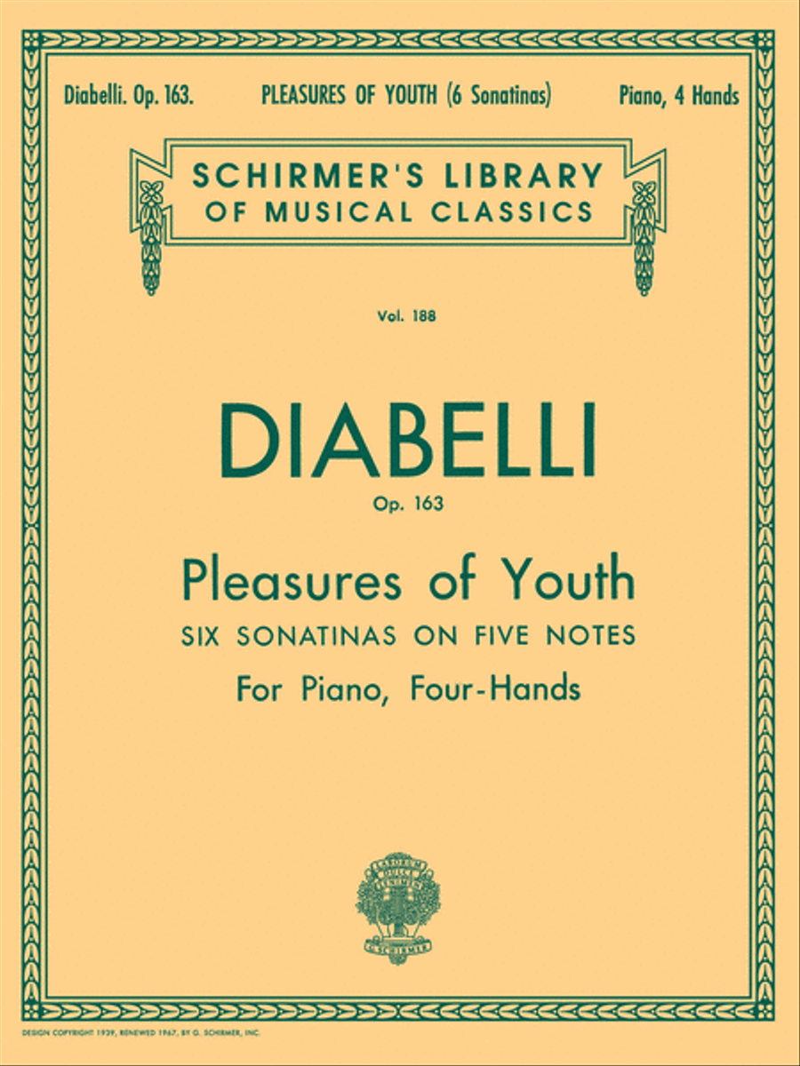 Pleasures of Youth (6 Sonatinas on 5 Notes), Op. 163 1 Piano, 4-Hands scores gallery preview page 1