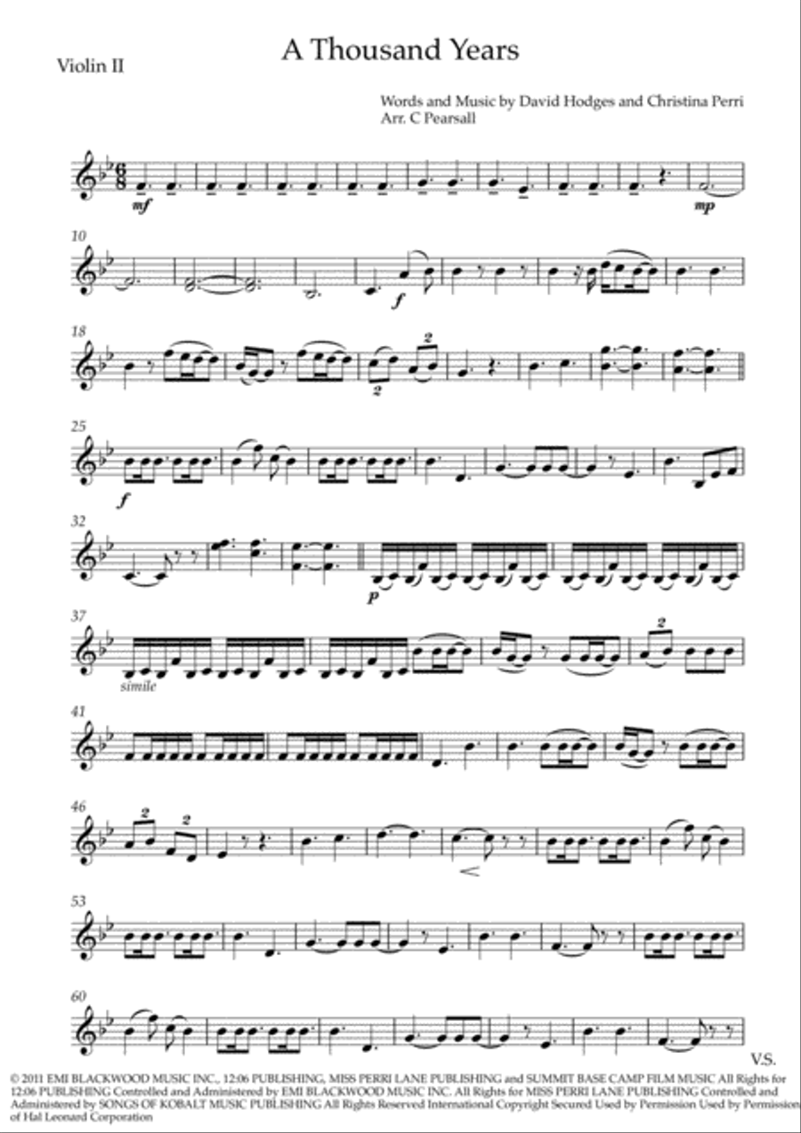 A Thousand Years A Thousand Years String Quartet scores gallery preview page 6
