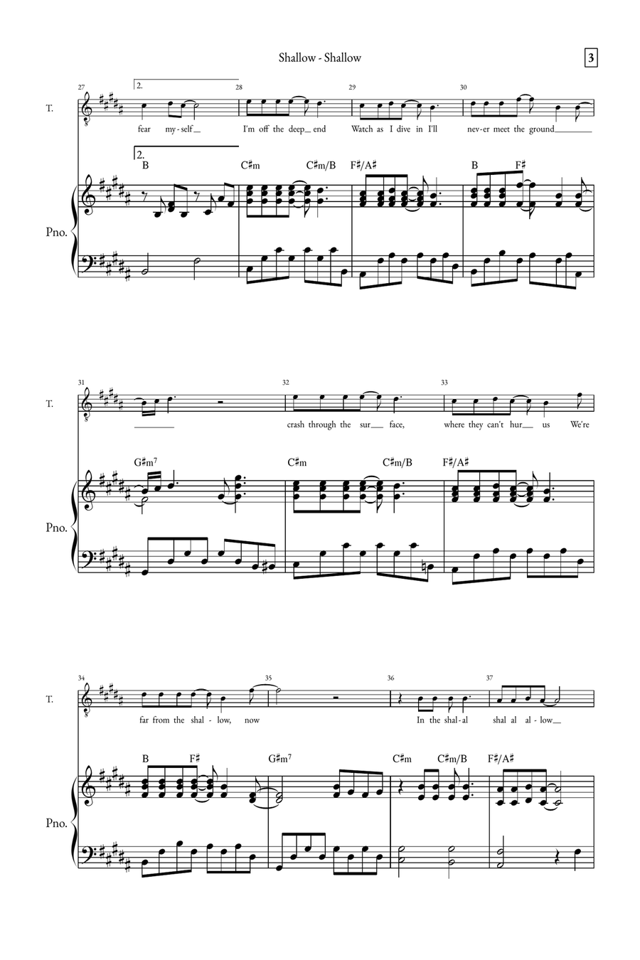 Shallow A Cappella scores gallery preview page 3