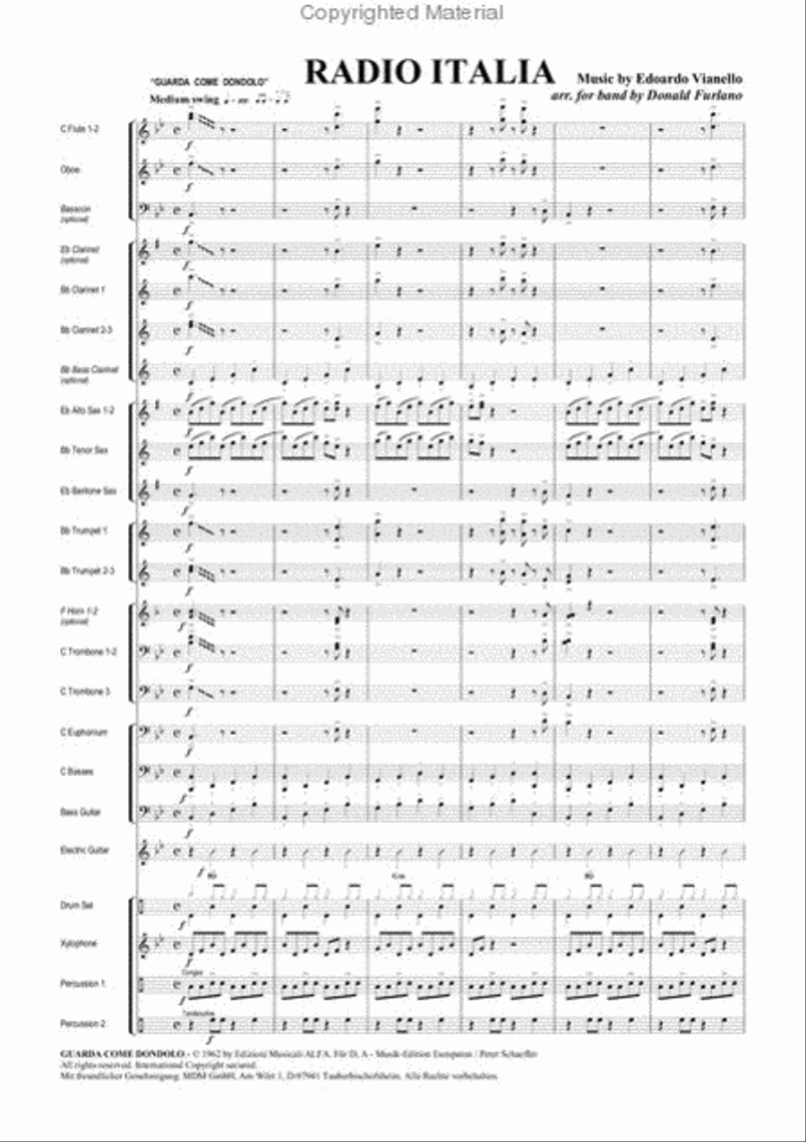 Radio Italia Concert Band scores gallery preview page 3