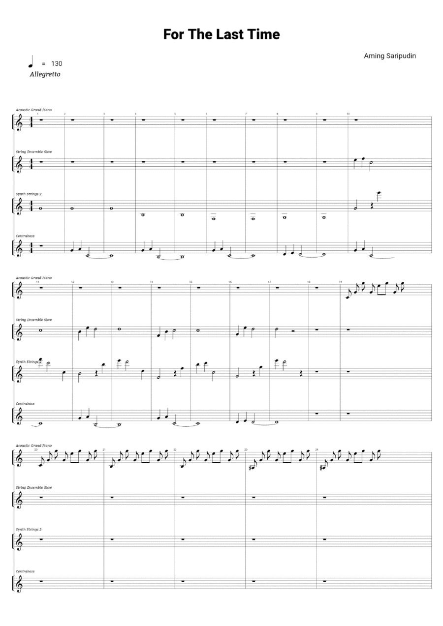 For The Last Time String Orchestra scores gallery preview page 1