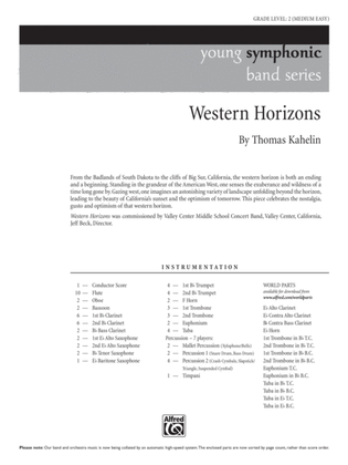 Western Horizons: Score