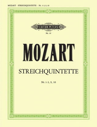 Book cover for Mozart - String Quintets Vol 2 Nr 1-3/9/10