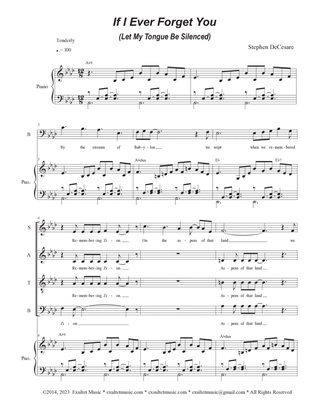 If I Ever Forget You (Let My Tongue Be Silenced) (SATB)