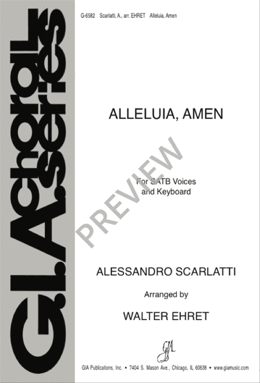 Alleluia, Amen Alleluia, Amen 4-Part scores gallery preview page 1