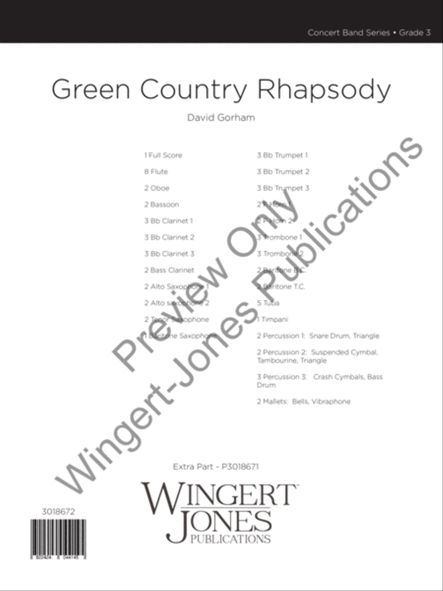 Green County Rhapsody Concert Band scores gallery preview page 2