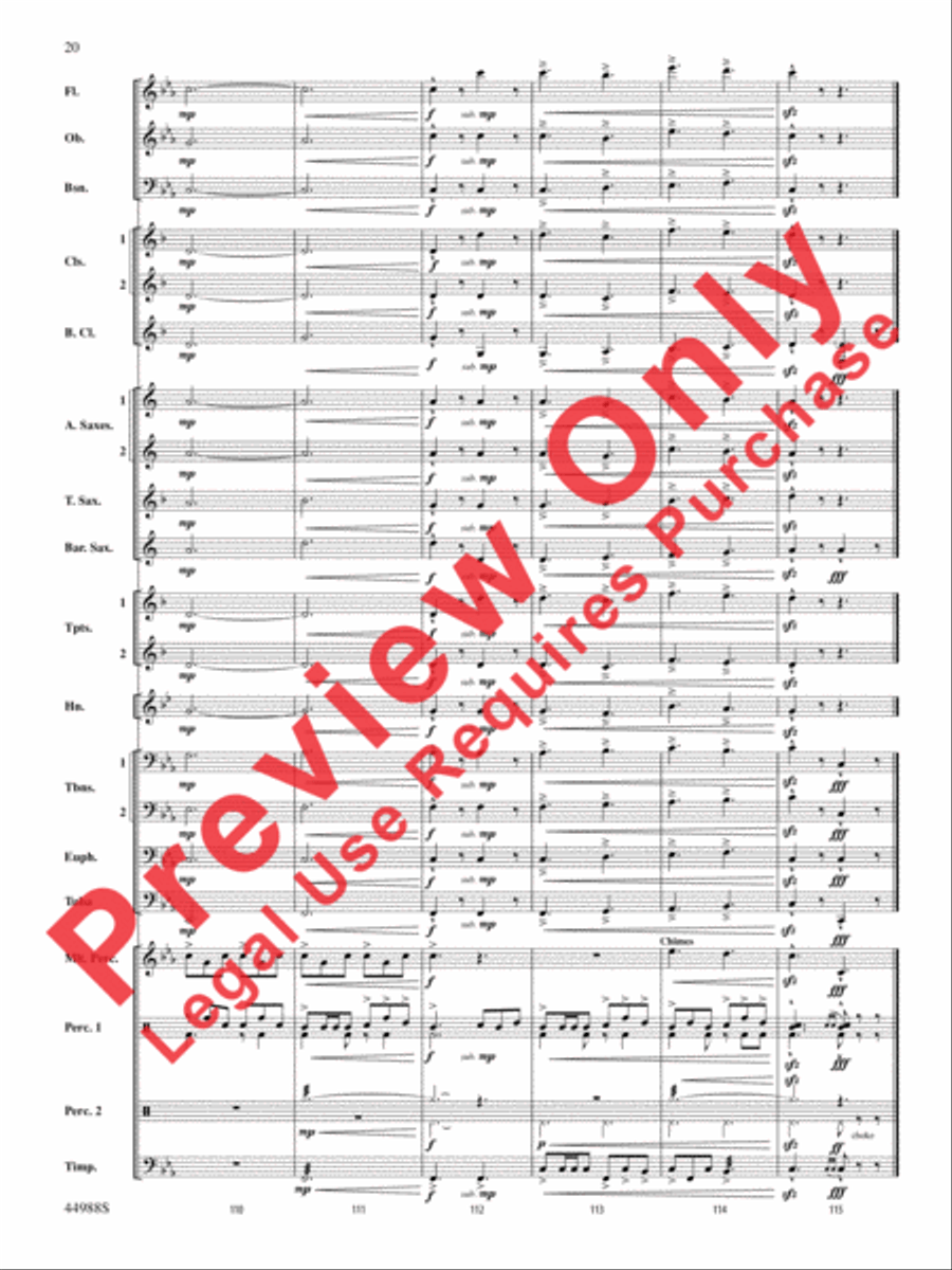 Escape from Dead Raider's Hollow Concert Band scores gallery preview page 21