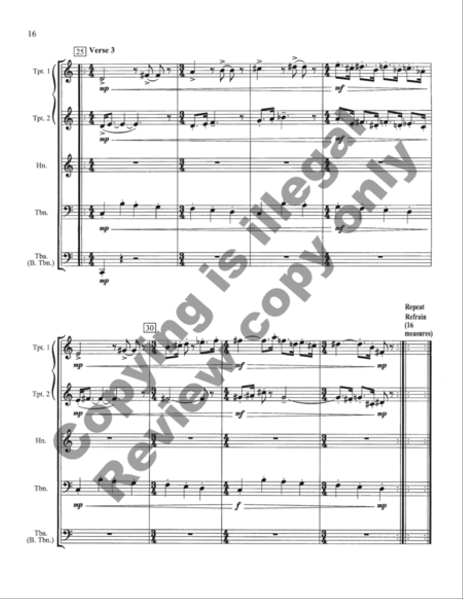 Inaugural Marches Inaugural Marches Brass Quintet scores gallery preview page 31