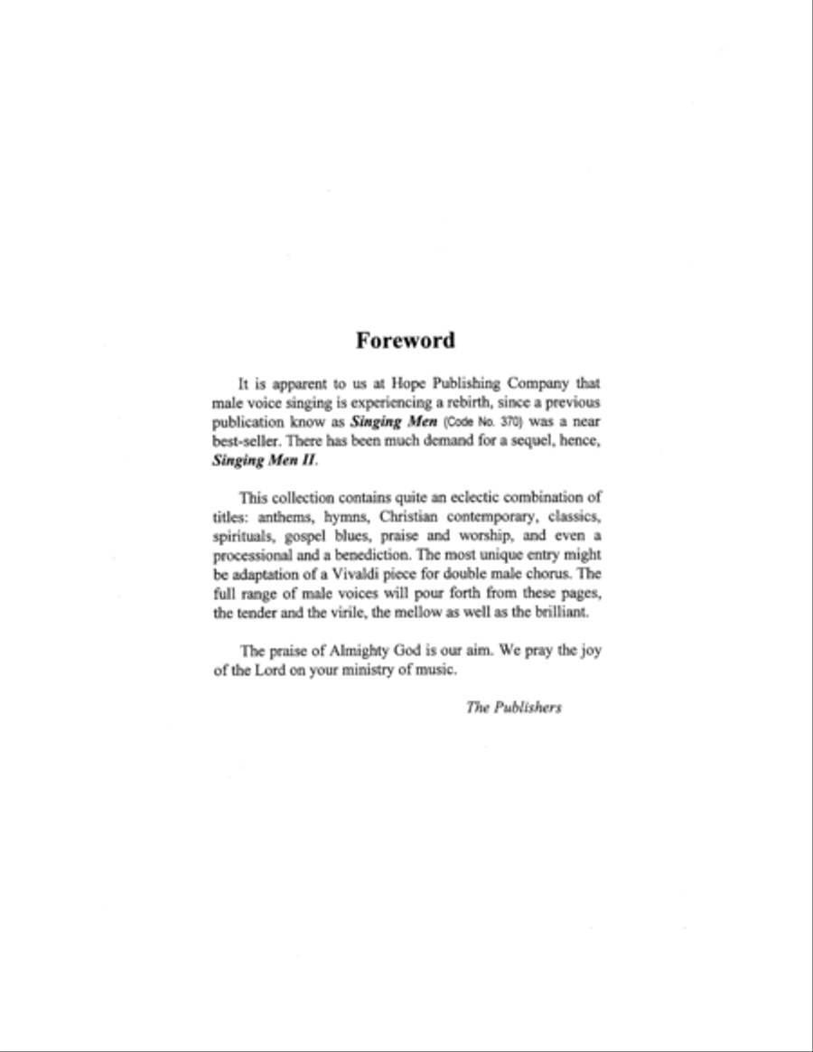 Singing Men, Vol. 2 Singing Men, Vol. 2 Choir scores gallery preview page 4