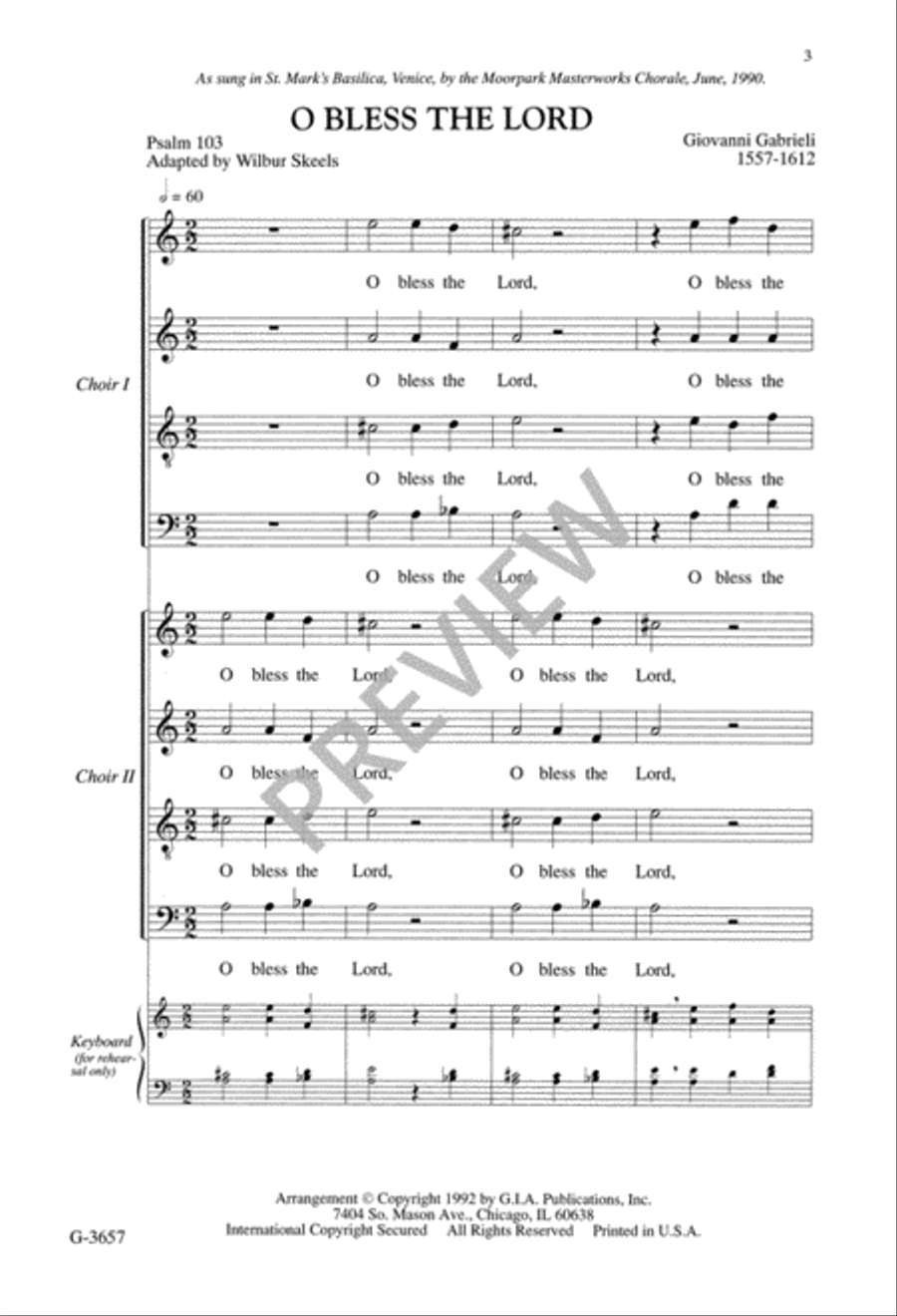 O Bless the Lord O Bless the Lord 4-Part scores gallery preview page 4