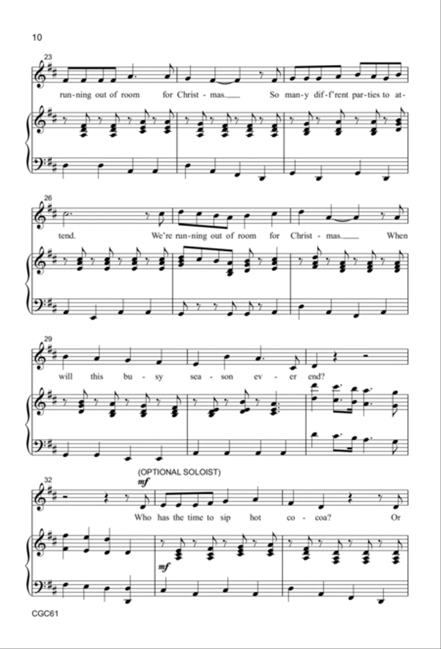 Room For Christmas Accompaniment Recording Unison Choir scores gallery preview page 6