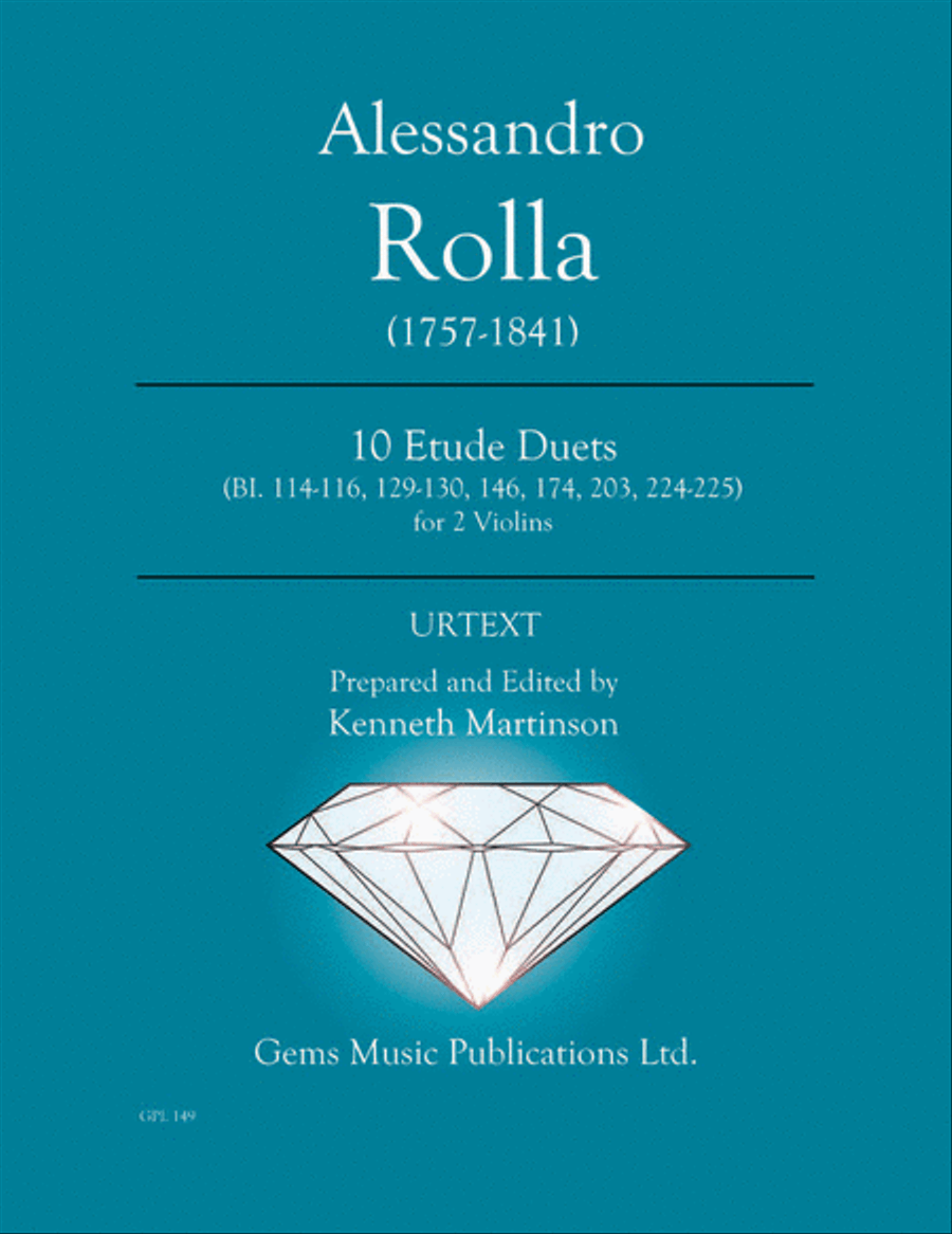 10 Etude Duets (BI. 114-116, 129-130, 146, 174, 203, 224-225) for 2 Violins String Duet scores gallery preview page 1